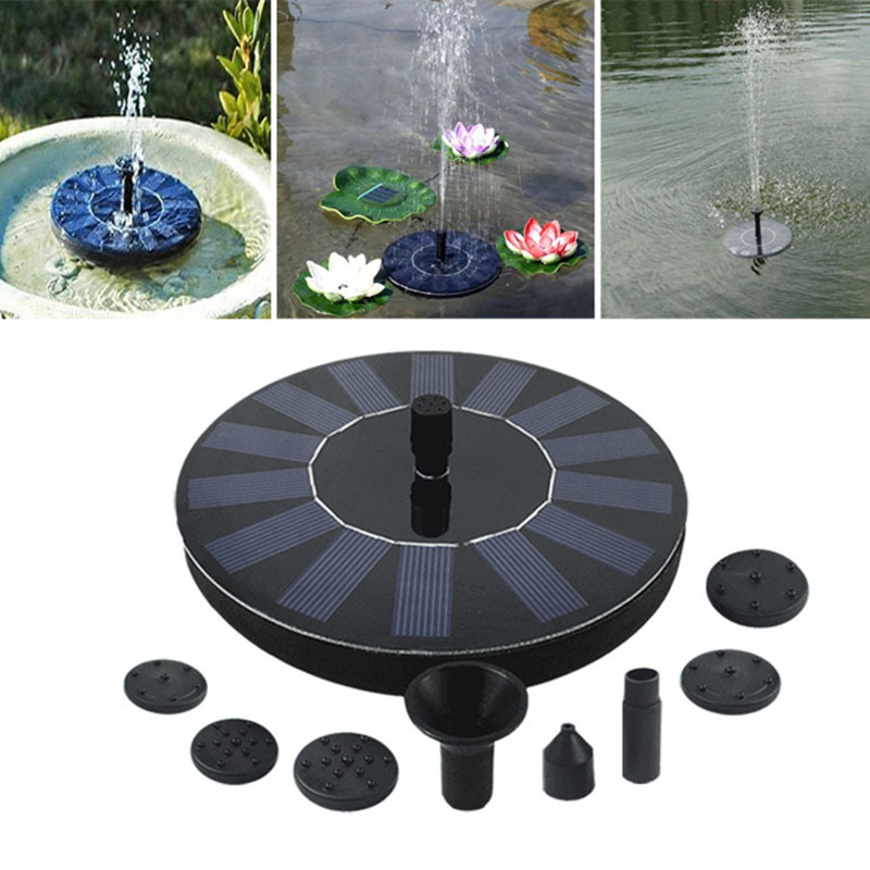 Solar Panel Power Fountain Submersible Water Pump Pond Pool Kit Garden Watering 