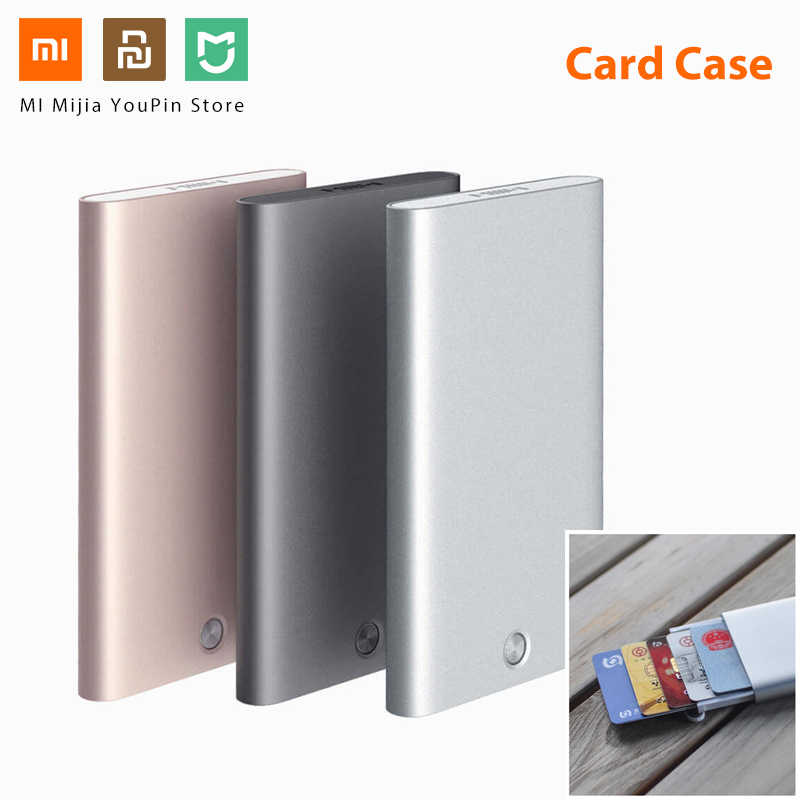 Xiaomi MIIIW Automatic Business Slim Metal Name Credit Card Case Box ...