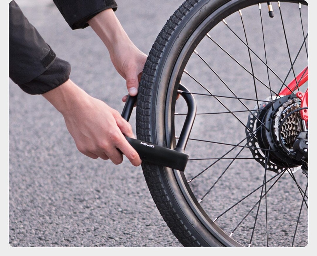 HIMO Portable Dual open U-shaped Lock Solid Core Lock U For Bicycle Motorcycle Security Anti-theft