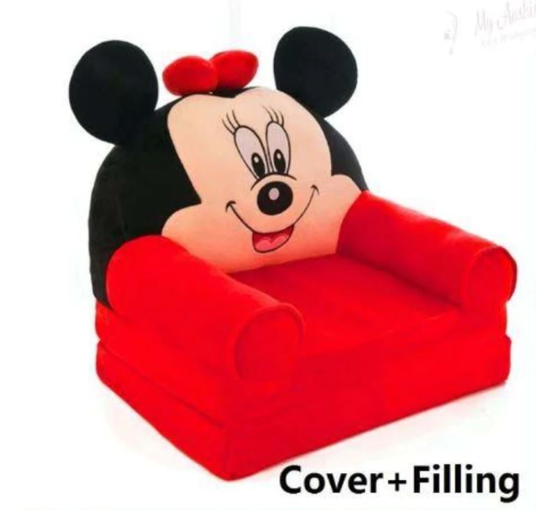 MAXYOYO Prince and Princess Imperial Crown Plush Bean Bag,Pink Blue Chair Seat for Children,Cartoon Tatami Chairs,Birthday Gifts for Boys and Girls