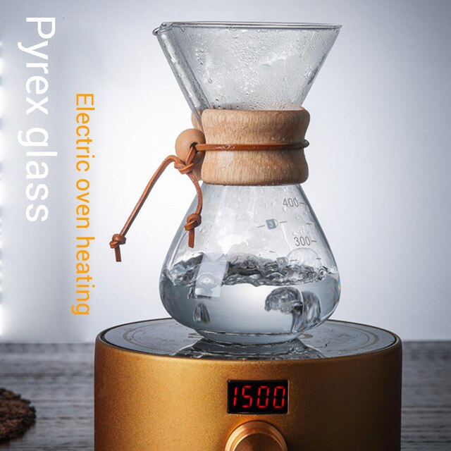 OAMCEG Classic Glass Espresso Coffee Maker 400ml &amp; 600ml