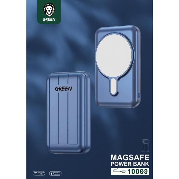 Green Magsafe Power Bank 10000mAh 15W |GN10KMGBU|