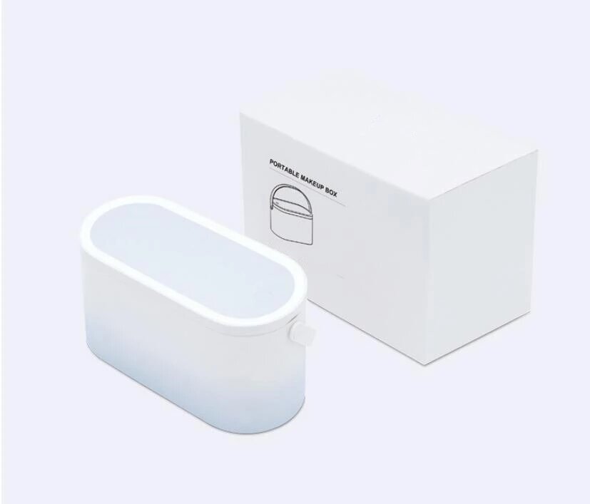 Portable Makeup Case With LED Light Mirror