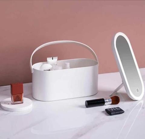 Portable Makeup Case With LED Light Mirror