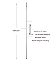 Flexible Clothes Hanger One Column Consists Of 3 Irons, 3 Wings, 3 Screws, 2 Silicone bases