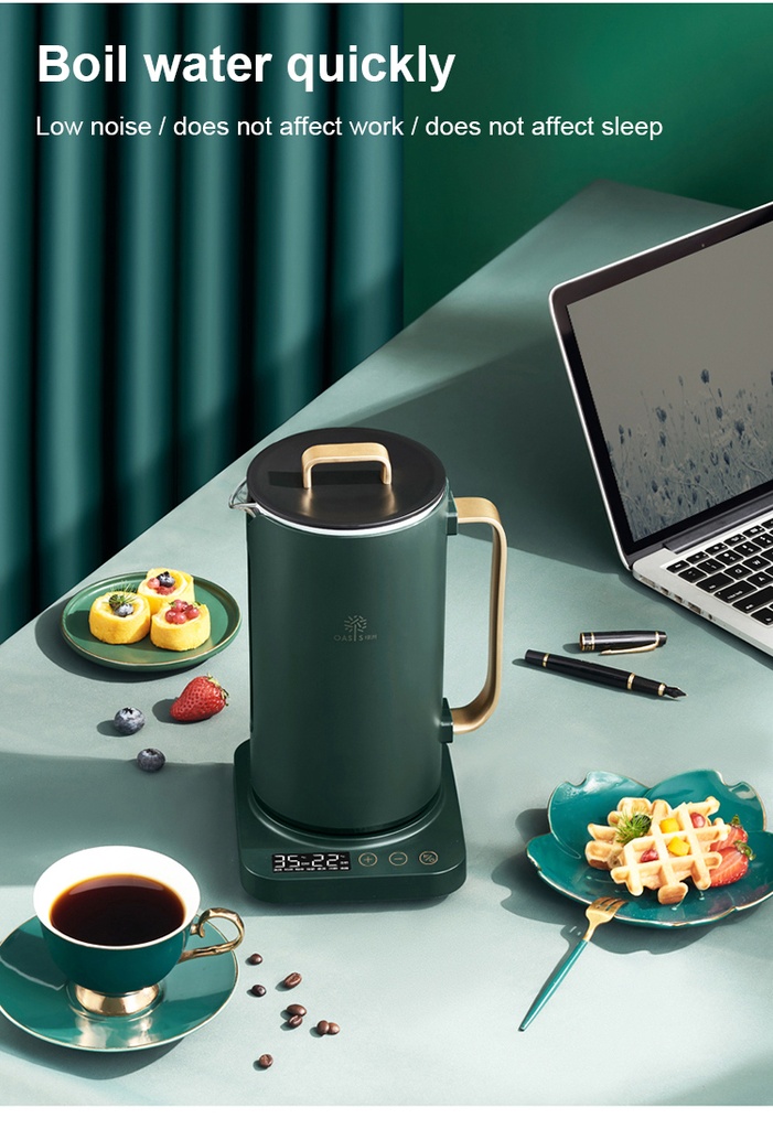 Electric Kettle Smart Thermo pot Glass Health Pot Household Teapot with temperature display Model: OLOEY G-16