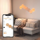 Nanoleaf  - NL52-K-7002HB-7PK Elements Hexagons Starter Kit Birchwood - Smart WiFi LED Panel System w/ Music Visualizer - 7 Pack