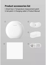 LILIBAE Smart  Thermometer 24-Hour Smart Recharge Thermometer Patch With Wireless Alerts Baby Fever Monitor Digital Wearable Thermometer for Infant