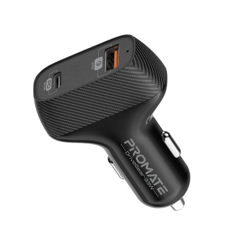 Promate DriveGear-33W High Speed Dual USB Car Charger