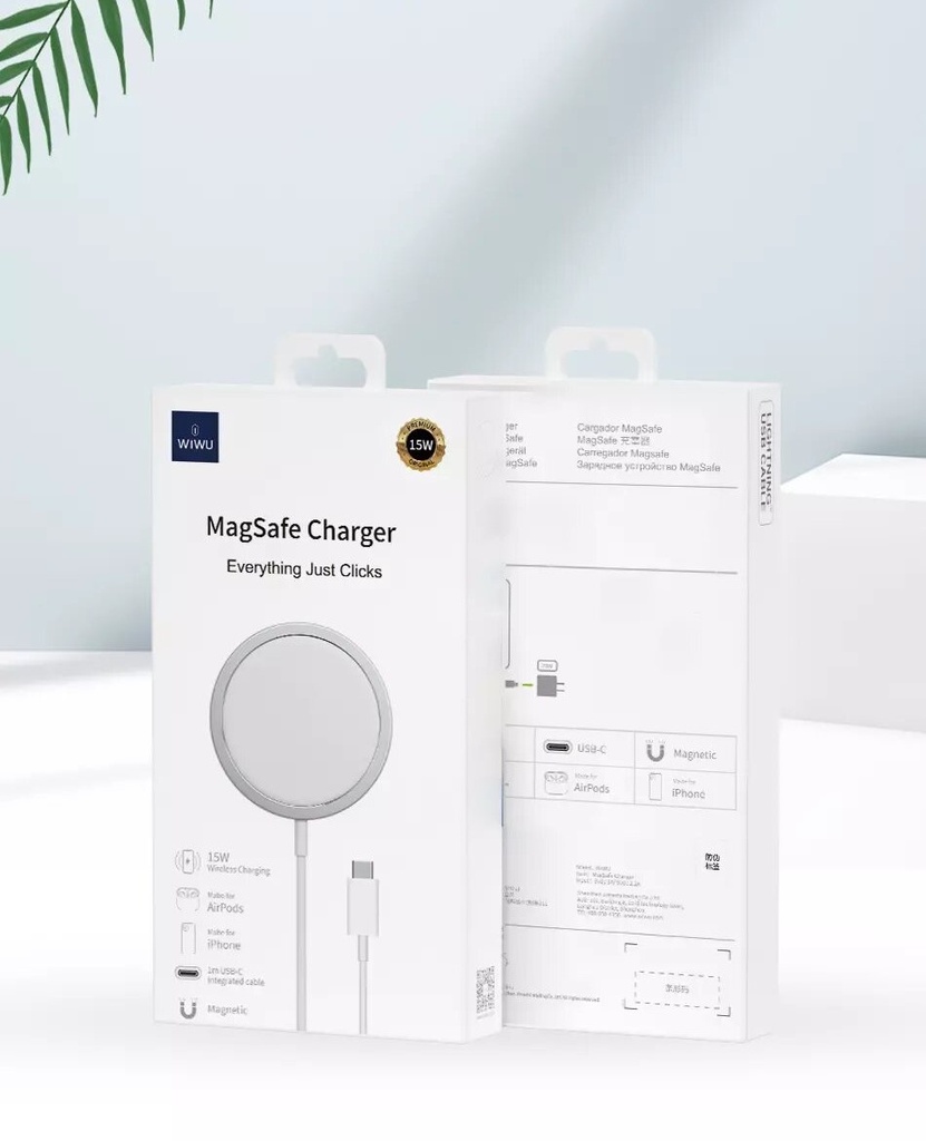 WIWU M5 Magnetic Wireless Fast Mag-Safe Charger 15W