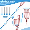 Fruit Picker Tool Lightweight Stainless Steel Adjustable Fruit Picker with Big Basket