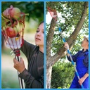 Fruit Picker Tool Lightweight Stainless Steel Adjustable Fruit Picker with Big Basket