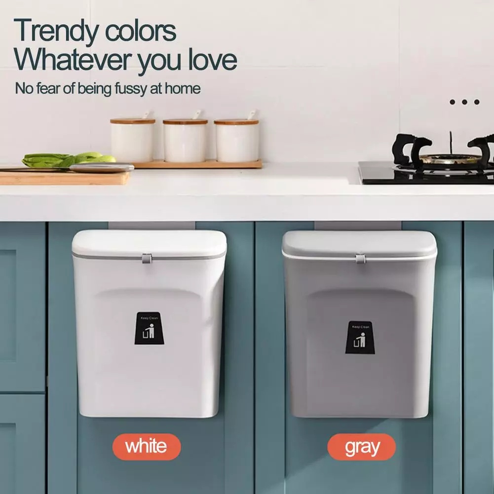 SLIDE COVER MULTI-FUNCTIONAL WALL-MOUNTED CLEANING TRASH CAN BF-GB102