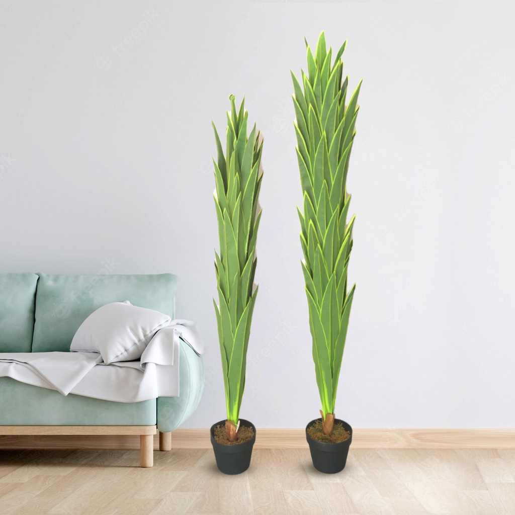 Hand-Made Green Yucca Artificial decoration Plant For Home & Office Decoration Leaf Yellow Border |RA6459(L)/ RA6462(S)|
