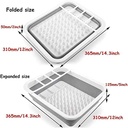 Multi-Functional Silicone Adjustable Basket For Washing Vegetable , Fruits & For Dishes Draining Rack Usage