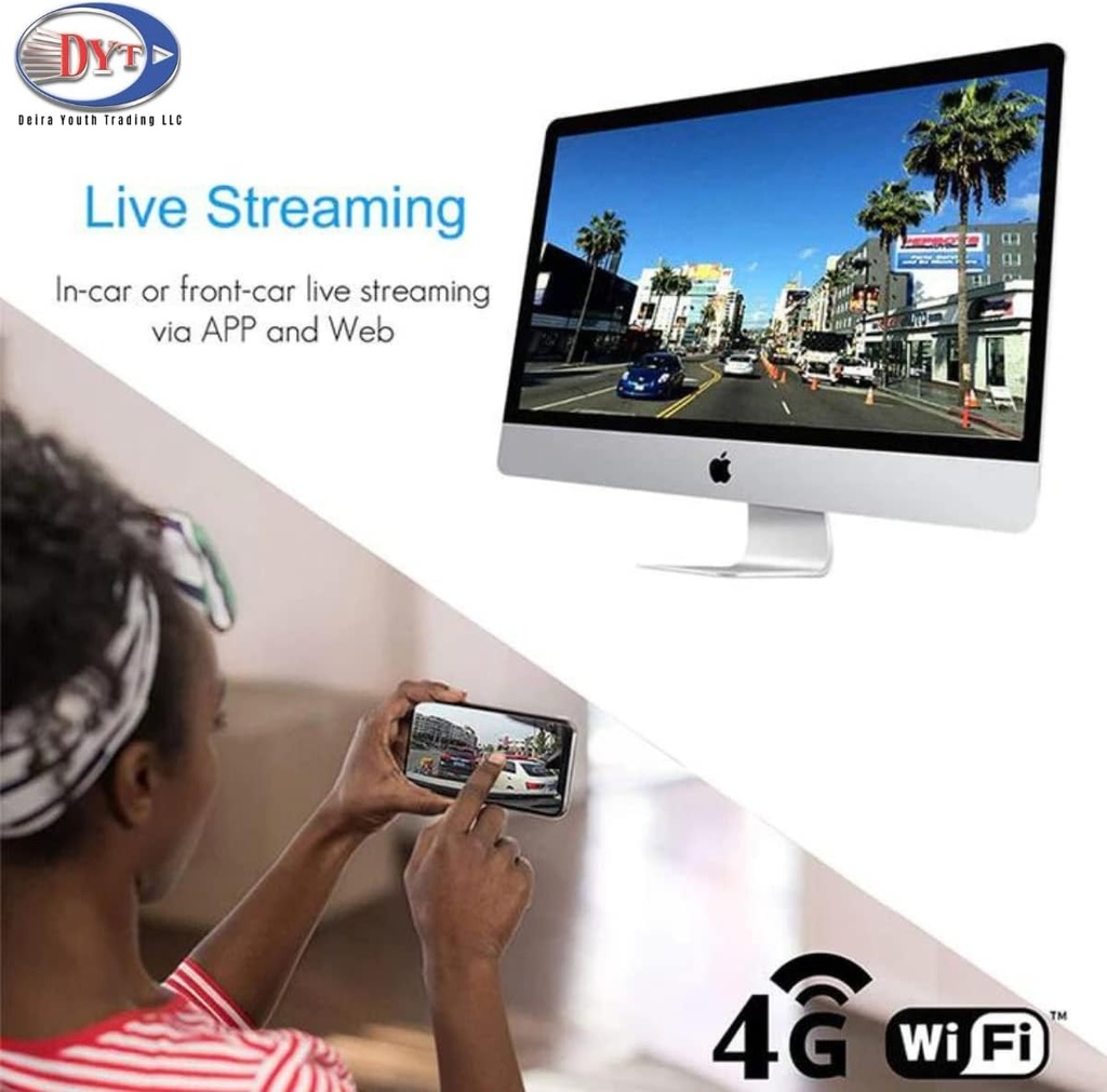 JIMI JC400 4G LTE Vehicle Router Dash Camera Live Streaming Video Car Camera With 1080P GPS Tracker Remote Monitoring by APP& PC