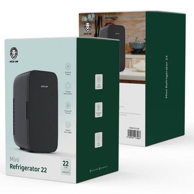 Green Lion Mini Refrigerator | 22L Capacity | Advanced Cooling | Multiple Power Options | Compact & Portable | Quiet & Eco-Friendly | 2 Years Warranty | GNREFG22LBK |