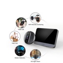 Smart PeepHole Viewer Door Bell | Night Vision | 3 Months Standby | PIR Motion Detection | 2-Way Audio | Smart App Control |