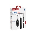 Promate 33W Quick Charging Car Charger with Lightning Connector Cable | Universal Compatibility | USB-C PD Charging Port | Heat Resistant | Sleek & Compact | 2 Years Warranty | PowerDrive-33PDI |