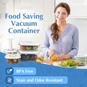 Vacuum Food Container | Premium Quality Material | Safe & Durable | Keeps Food Fresh Longer | 2 Containers + 1 Air Pump |