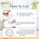 Vacuum Food Container | Premium Quality Material | Safe & Durable | Keeps Food Fresh Longer | 2 Containers + 1 Air Pump |