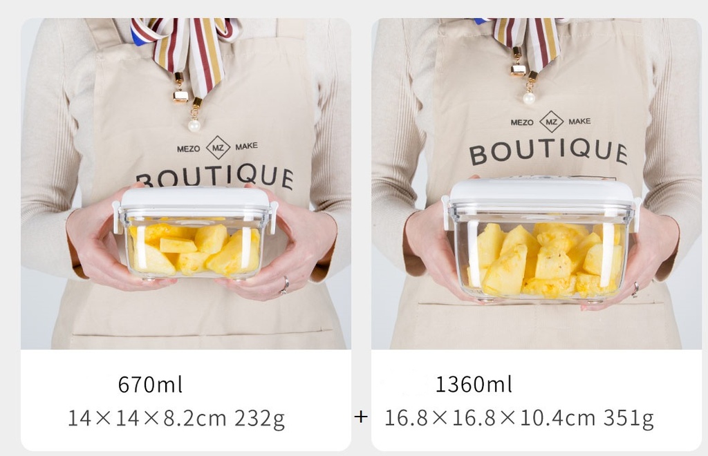 Vacuum Food Container | Premium Quality Material | Safe & Durable | Keeps Food Fresh Longer | 2 Containers + 1 Air Pump |