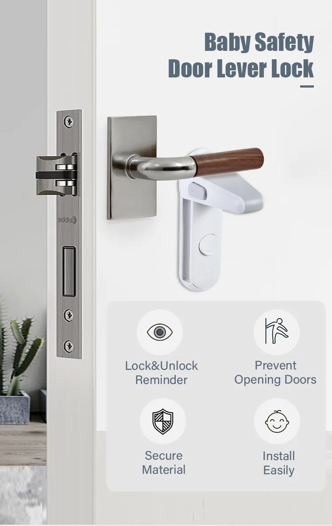 Door Lever Lock For Kids Safety | Universal Compatiblity | Easy To Install | B3207 |