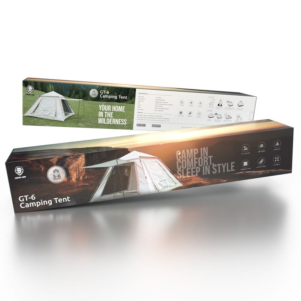 Green Lion GT-6 Camping Tent - Biege | GNTNTGT6BG |