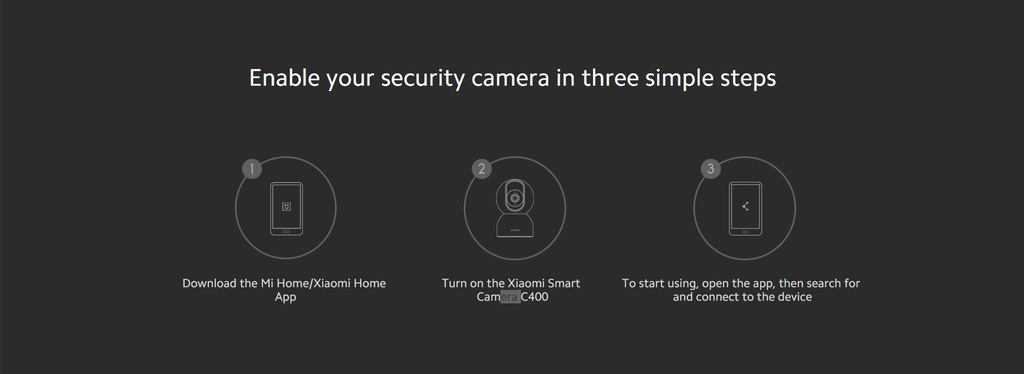 Xiaomi C400 Smart Camera 360° Rotation, AI Human Detection, 2.4GHz/5GHz Wi-Fi Support, Compatible with Alexa | MJSXJ11CM |