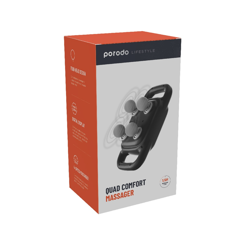 Porodo Lifestyle Quad Comfort Massager - Black | PD-4HMSG-BK |