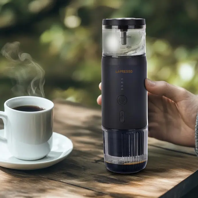 LePresso 135W 80ml Portable Espresso Machine Temperature Gauge Direct Heating & Extraction for Perfect Coffee |LP001|