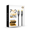 7MD 1.5M Zinc Alloy Weaving Wire PD 240W Type-C to Type-C Fast Charging Data Cable |7MD2449|