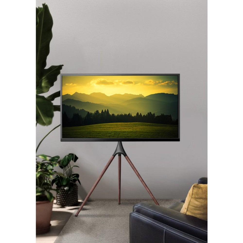 Height Adjustable Sleek Easel Design Tripod Floor TV Stand for 45"- 65" LCD LED Plasma Screens