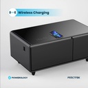 Powerology 93L Fridge Coffee Table with LED Touch Control and HiFi Bluetooth Speakers  |P93CTFBK|