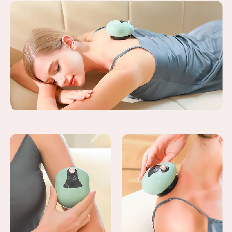7MD Smart Electric Intelligent Cupping Massager with Red Light Therapy 12 Level Adjustable Pressure LCD Display Heat Function & Multi Mode Breathing for Pain Relief and Muscle Recovery |7MD2496|