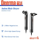 Deerma High Wind Speed Hair Dryer Ionic Technology Columnar Design 200 Million Negative Ion Hair Care 60° Magnetic Suction Wind Nozzle and 12 Dry Mode |DEM-CF35W|