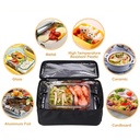 Electric Lunch Box Microwave Portable Oven Fast Heating 3 in 1 Power Cables Premium Aluminum Liner for Home Office & Travel |ABY-322|