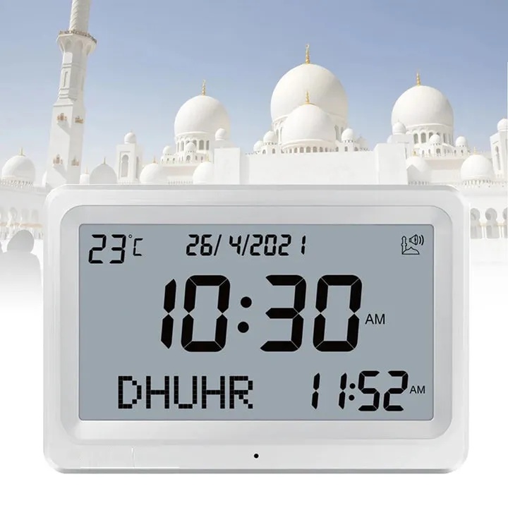 7MD Package Contains 1 x 7MD Custome Wooden Groove Box Perfumes 1 x 7MD Wall Quran Speaker and 1 x 7MD Azan Clock With Prayer & Azan Reminders
