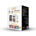 7MD Package Contains 1 x 7MD Wall Quran Speaker 1 x 7MD Long Lasting Perfume and 1 x 7MD Azan Clock With Prayer & Azan Reminders