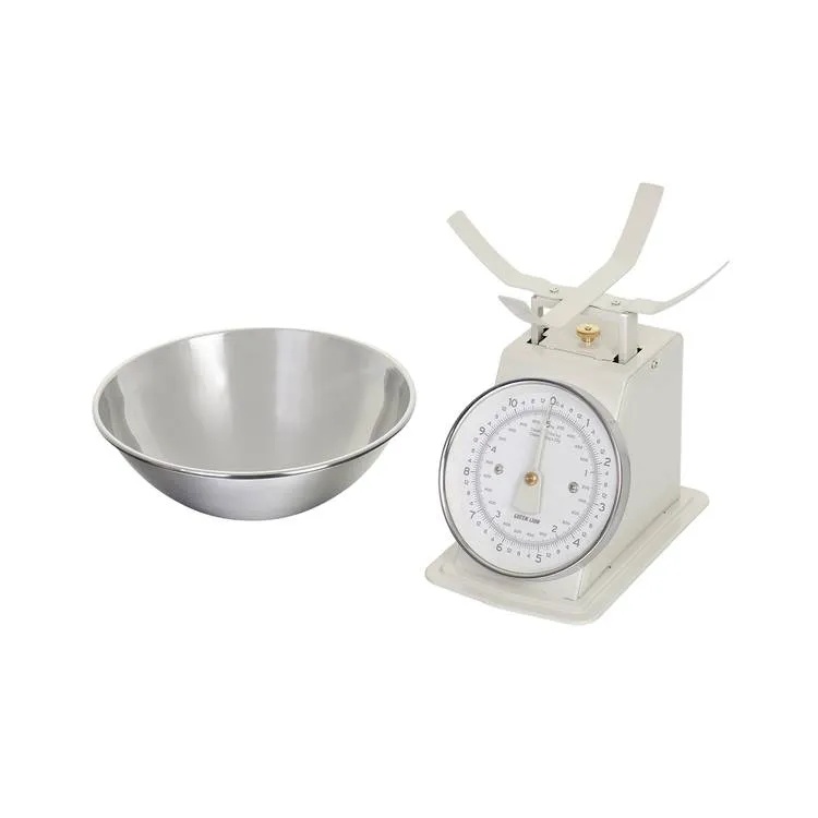 Green Lion Vintage Kitchen Scale 20g Division 5kg Stainless Steel Bowl Calibrating Dial Analog Display Dishwasher Safe Bowl Tare Function Precision Baking Scale |GL-SL2|