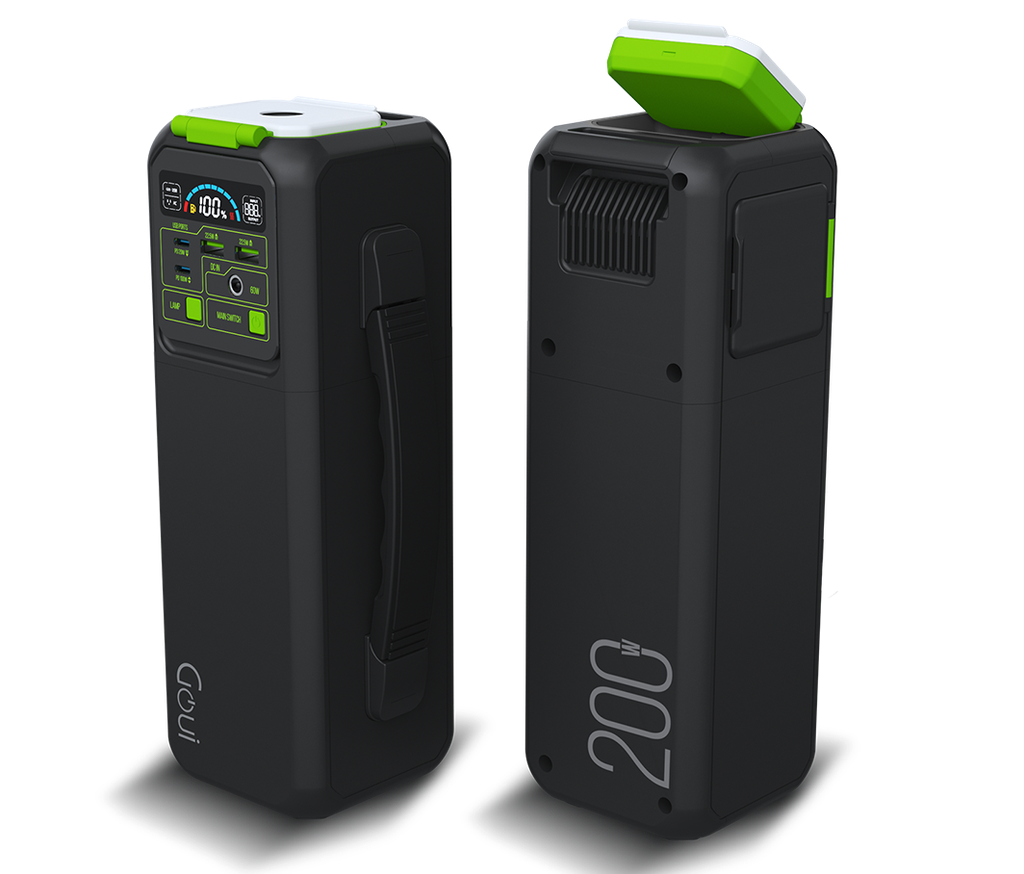 Goui Beast 200 Power Station 200W Portable Battery Pack with LED Flashlight USB C PD100W Fast Charging 209Wh AC Output MODEL NO. G-PS200W