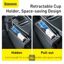 Baseus Deluxe Metal Armrest Console Organizer Dual USB Power Supply Retractable Cup Holder Car Center Console Storage Compact Metal ABS Design | CRCWH-A01 |
