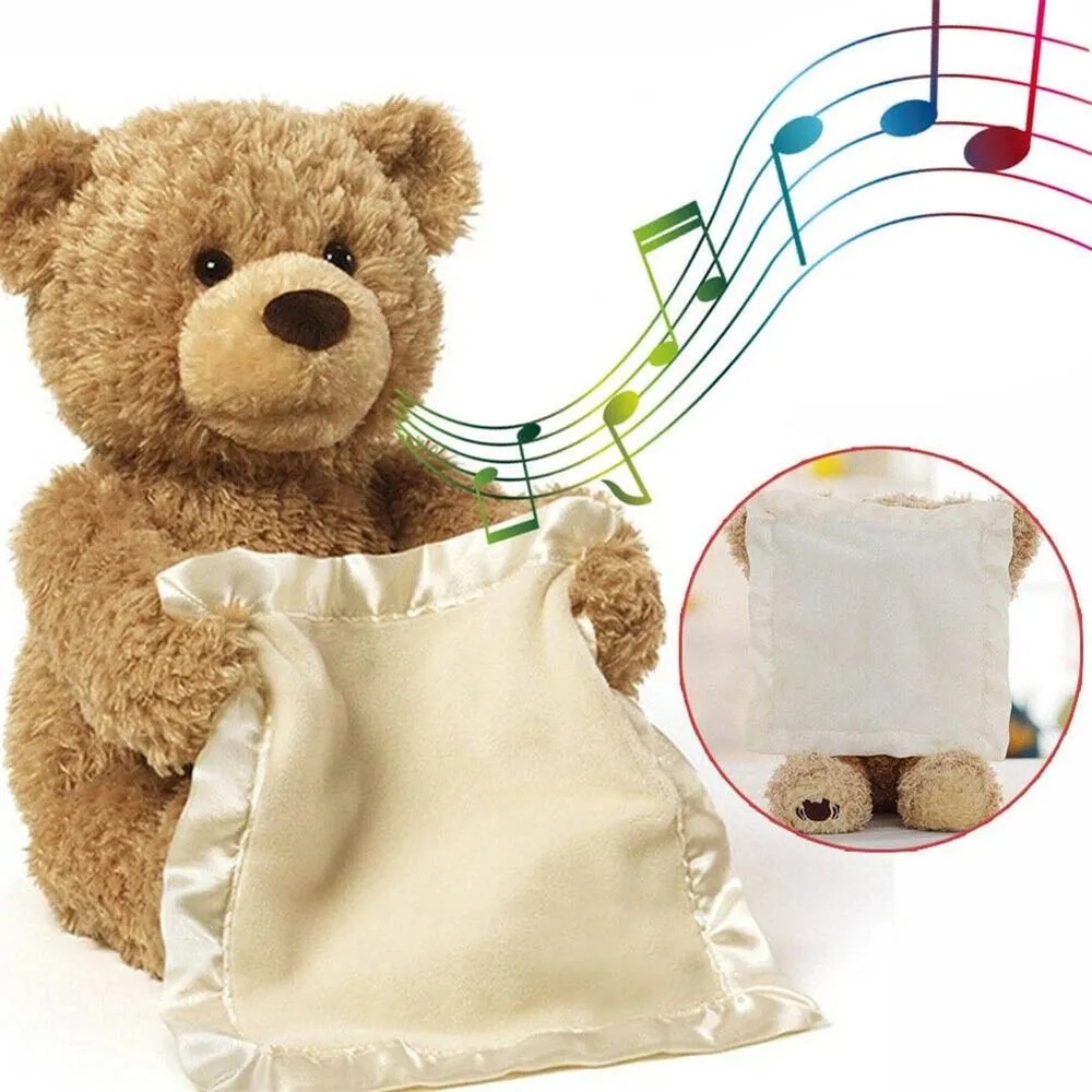 MOMMY & ME Peekaboo Bear for Kids is a singing, talking musical teddy bear with a cover for hiding | MM-39625 |