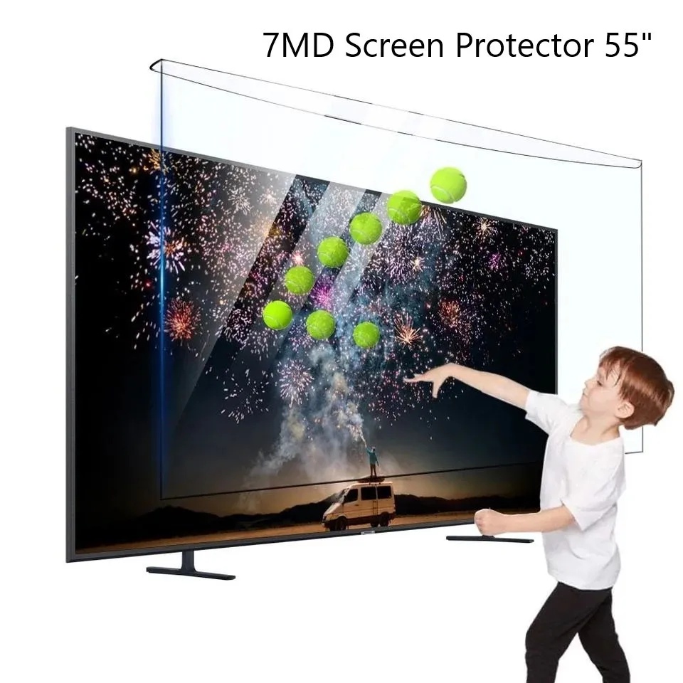 7MD Ultra Clear Screen Protector Anti Fingerprint Scratch Resistant Compatible With 4K 8K 3D UHD FHD Displays