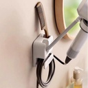 7MD Wall Hair Dryer Holder – 180° Rotatable Aluminum Mount with Silicone Grip & Wire Hook | Tool-Free Installation | 12-Month Warranty | 7MD-X1 |