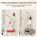 7MD Wall Hair Dryer Holder – 180° Rotatable Aluminum Mount with Silicone Grip & Wire Hook | Tool-Free Installation | 12-Month Warranty | 7MD-X1 |