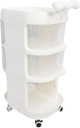 AMOR TINY Baby Essentials Trolley – Multi-Layer Rolling Organizer for Diapers, Bottles & Baby Items with 4 Wheels