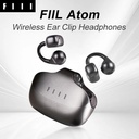 FIIL Atom Ear‑clip Bluetooth Headphones – Ultra‑light design, Bluetooth 5.4, 8h playback, Charging Case with 3.5x refills, IPX5 Waterproof | F047 | 