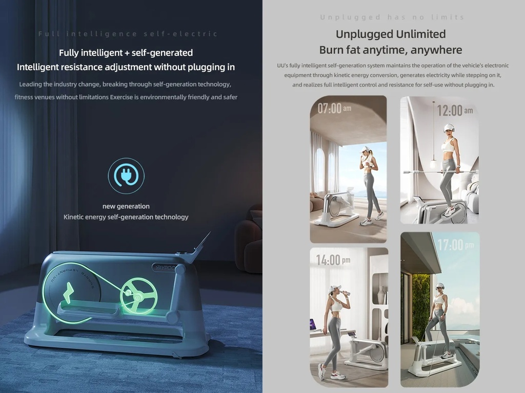 YPOO Multi-Functional Home Exercise Machine – Compact Self-Powered Elliptical with 32-Level Magnetic Resistance & Smart Display