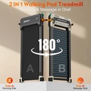 Renoy 2-in-1 Under Desk Treadmill – Foot Massage Function, 2.5HP Motor, Folding Walking Pad, LED Display, Remote Control | 520A-A |